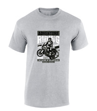 ADVENTURE RIDING MENS T SHIRT MOTORBIKE SPEEDWAY BIKER DESIGN COOL GIFT TOP