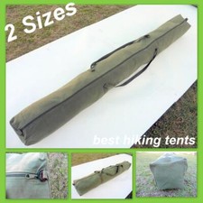 Heavy Duty Canvas Steel Pole X Long Carry Bag Camping Tent Tarp Peg Tool Storage