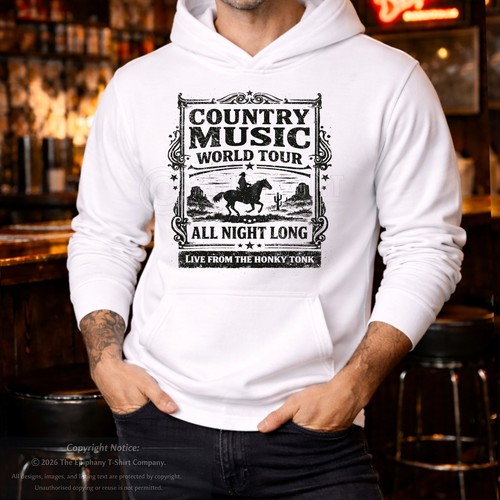 Men hoody country music - hoody,