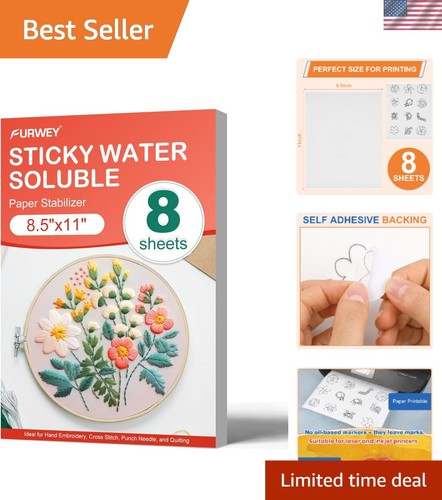 Printable wash away embroidery - printable,