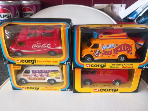 Boxed corgi vans - boxed,