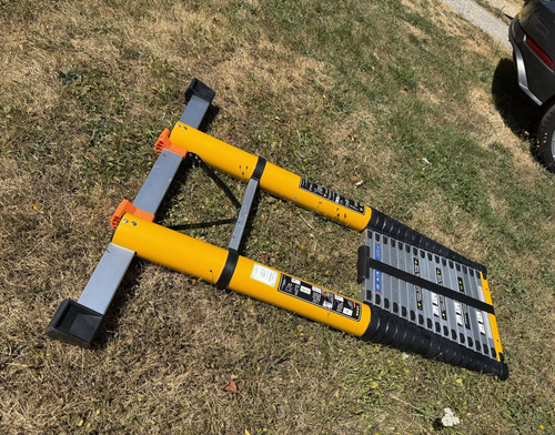 Aluminium telescopic ladder - aluminium,