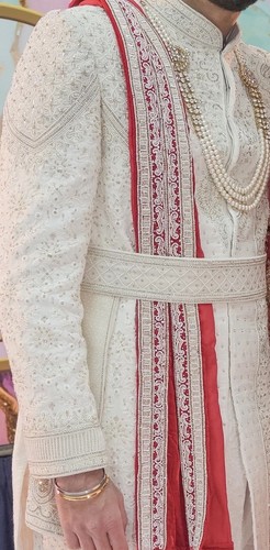 Wedding sherwani ivory gold - sherwani,