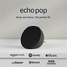 Echo Pop (Newest Gen) | Full Sound Compact Wi-Fi and Bluetooth Smart Speaker wit