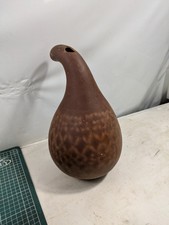 Vintagw African Carved Calabash Gourd Vessel 31cm Tall