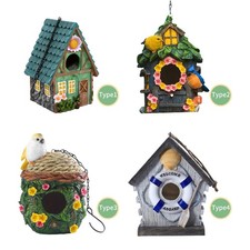 Hanging Bird House Decorative Cute Cage For Bird Outdoor Resin Bird House