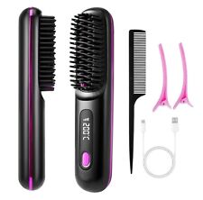 Portable Hair Straightener Brush Antiscald Hair Cordless Hair Straightener Brush