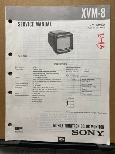 Sony service manual - manual, the
