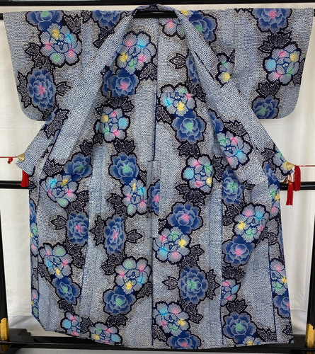 Japanese vintage kimono yukata - kimono,