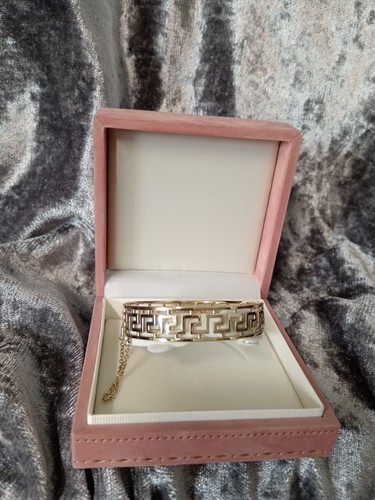 9ct rolled gold greek key - gold,