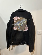 dior homme hajime sorayama Jacket Back Dinosaur Embroidered Denim Small