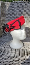 Vintage Red BHS millinery Hand Trimmed Pillbox Hat