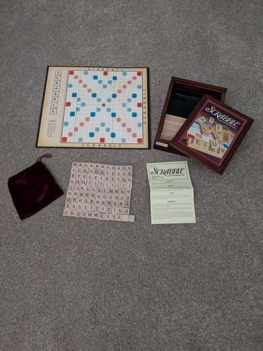 Scrabble vintage game wooden - vintage, game.
