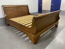 Solid Oak Sleigh King Size Bed