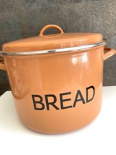 Judge Enamel Bread Bin Vintage 9x13inches Large Brown VGC