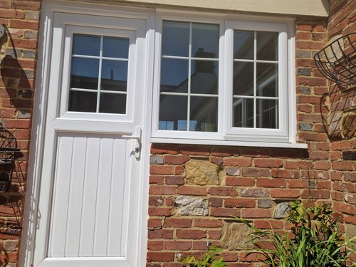 White upvc exterior stable - white,