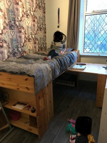 Solid wood cabin - bed, pull