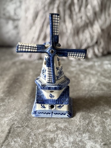 Delft pottery windmills blue - windmills,