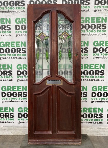 Stained glass front door - front,