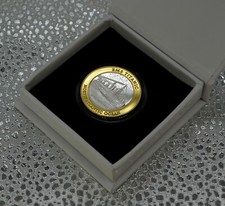 RMS TITANIC Silver & 24ct Gold Commemorative in Presentation/Gift Case/Box. 