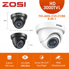 ZOSI DOME  4IN1 CCTV SECURITY CAMERA 1080P HD 3000TVL TVI AHD IR NIGHT VISION