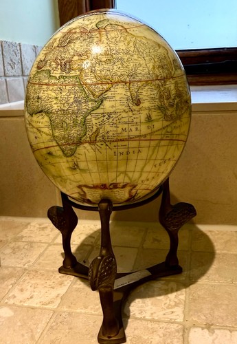 Vintage decoupage globe - decoupage,
