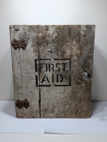 Antique wooden first aid - first,