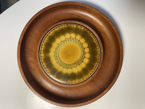 Vintage mcm teak serving - teak,