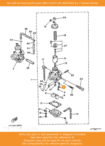 Yamaha needle valve set - valve,