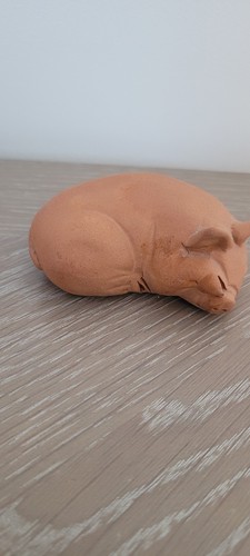 Retro clay pig ornament - retro,