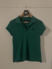 Fred Perry Amy Winehouse Polo Shirt Green Size 10 Pre Owned Excellent Condition