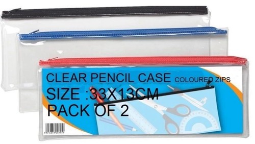Clear exam pencil case - clear,