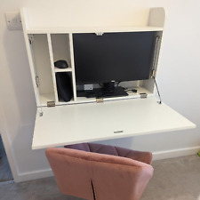 Wall Mounted Computer Desk Space Saving Folding Table Drop Leaf Home Office Desk