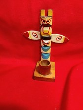 Canadian Totem Pole Tourist Piece From Niagara Falls, 12.5 Tall, 5.5 x 4 cm Base