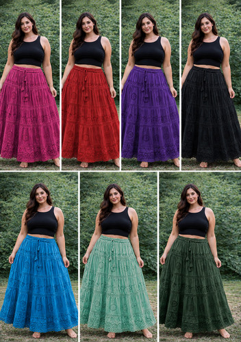 Cotton plus skirt - skirt, long