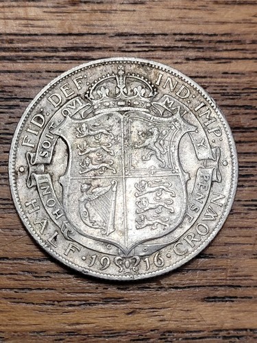 1916 half crown king george - 1916,