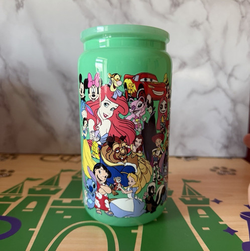 Disney character 16oz - disney, green