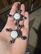 Grosvenor Cross Head Tap Handles Chrome Hot & Cold