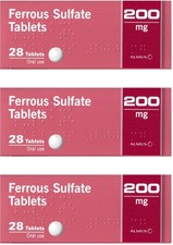 3 x FERROUS SULPHATE 200mg