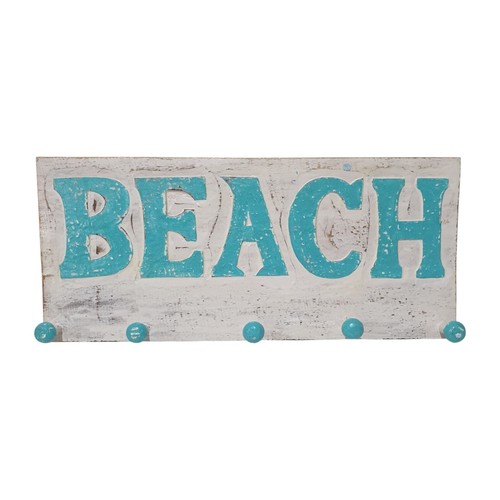 Beach sign key holder - beach, coat