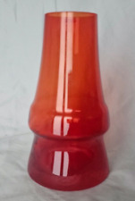 Riihimaki Tamara Aladin Finnish futurist red glass vase mid century modern