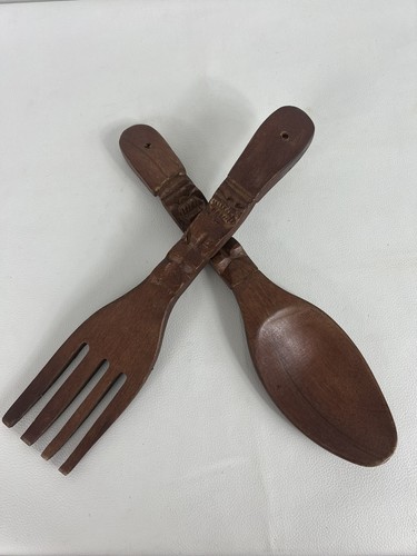 Vintage large wooden - spoon, and