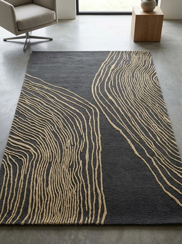 Hand tufted abstract line 100 - hand,