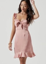 ASTR Pink Satin Mini Dress