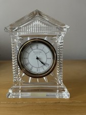Vintage Waterford Crystal Ireland 6.25" 16cm Acropolis Grecian Mantle/Desk Clock