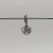 Pandora Charm Celebration Birthday 30th Heart Dangle Genuine ALE 925 791287CZ