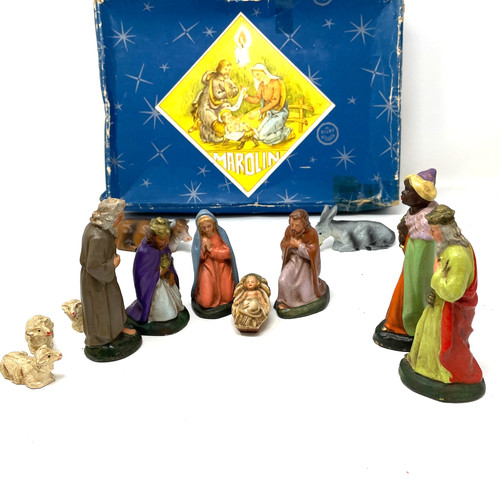 Vintage marolin nativity set - vintage,
