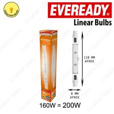 R7S 160W 200W 118mm Floodlight Security Bulb Linear Halogen Replacement Eveready