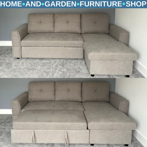 Grey corner sofa bed - sofa,