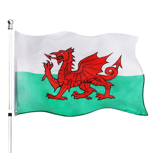 Welsh flag 5ft 3ft wales - 5ft, x